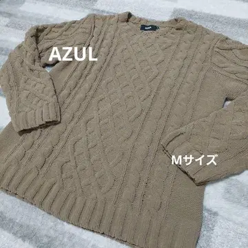 AZUL 케이블 니트 스웨터 M 사이즈 베이지