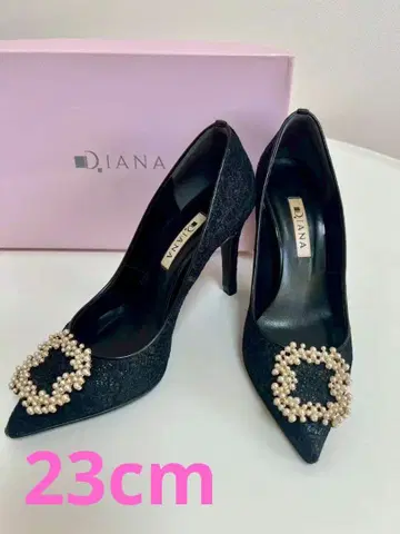 [ 다이애나 ] 라메 레이스 펌프스 23cm
