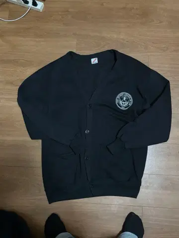 JERZEES 90s 코튼 칼리지 로고 가디건