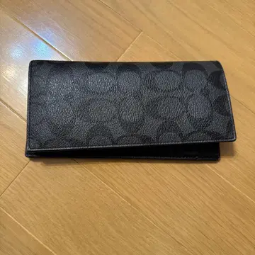 블랙 가죽 장지갑