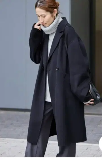 프레임워크 SUPER160s 더블 브레스트 코트 네이비 38