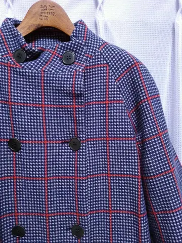 샐리 스콧 체크 무늬 코트 9AR