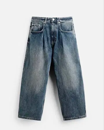 ZARA 플리츠 배기 청바지 데님 팬츠