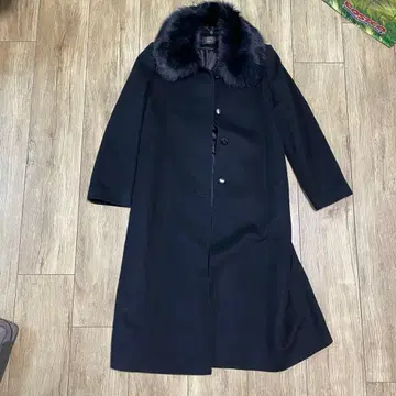 HIGH SENSE Ladies Fashion 캐시미어 폭스 롱 코트