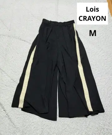 로이스크레용 사이드 라메 라인 하카마 팬츠 와이드 팬츠 일본제 M