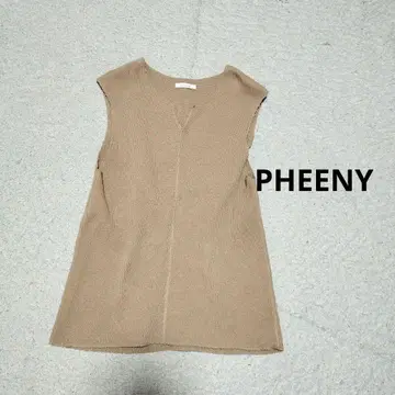 PHEENY 피니 / 빅 와플 슬리브리스 베스트 티셔츠 일본제