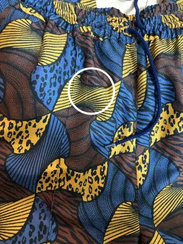 mecre 아프리칸 바틱 센터 프레스 팬츠