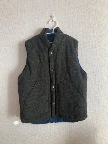 snugpak x harris tweed 리버서블 다운 베스트