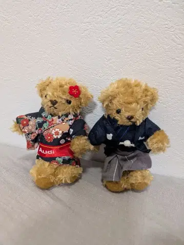 Audi 신년 기모노 테디베어 2체 세트