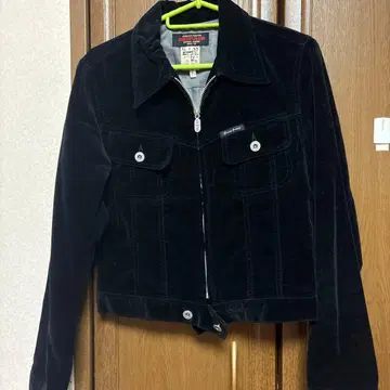 GUESS Jeans 블랙 코듀로이 자켓 S