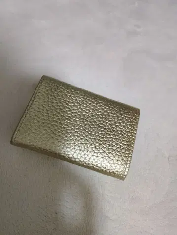 골드 3단 폴더형 지갑 카드 포켓 부착