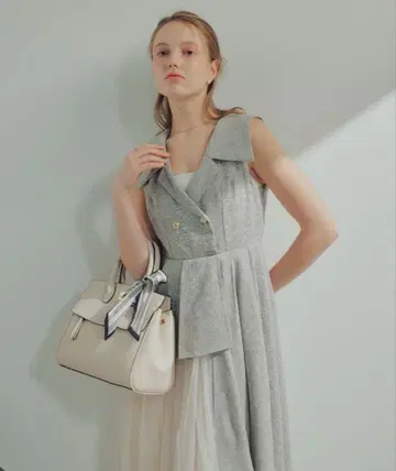 ECREL 트위드 베스트 원피스