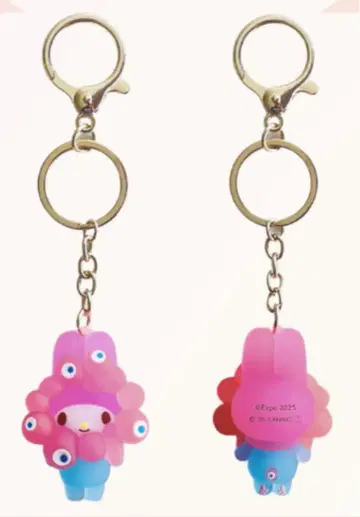 만박 산리오 미야쿠미야쿠 입체 마스코트 클리어 키링 [ 마이멜로디 ]