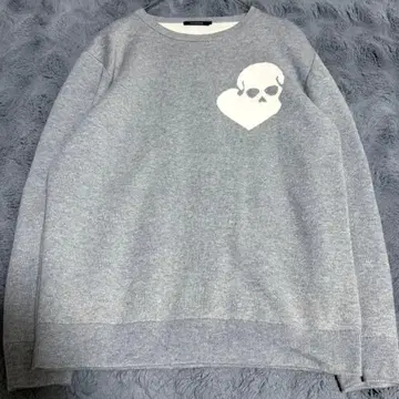 LOVELLESS 스컬 하트 프린트 니트 L 사이즈 러블리스 그레이