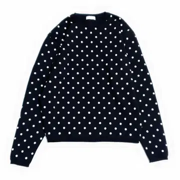 최근 모델 새상품급 보르지 도트 프린트 크루넥 풀오버 S