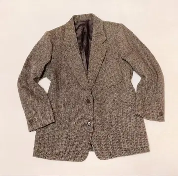 마가렛호웰 트위드 테일러드 자켓 L 상당 브라운 계열