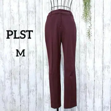 플라스테/캐주얼 테이퍼드 팬츠 M 버건디 오피카지 슬랙스
