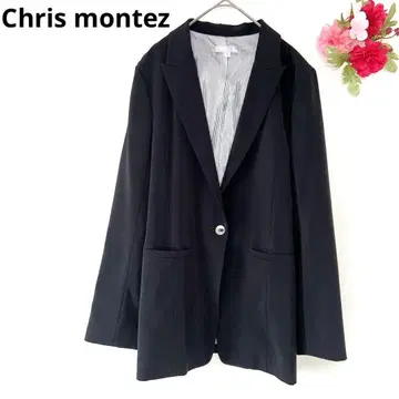 크리스몬테스 테일러드 자켓 긴팔 오피스 심플 블랙 블랙