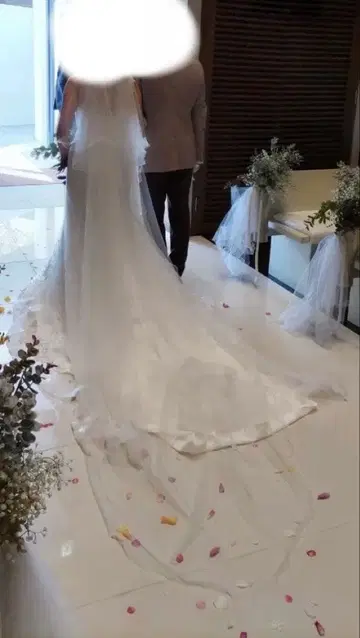 알파 블랑카 롱 베일 3미터 라메