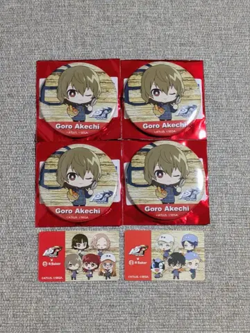 페르소나5 P5R 아르베이커 콜라보 캔뱃지 아케치 고로