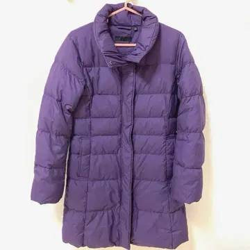 유니클로 다운 자켓 여성용 M 보라색 유니클로 롱다운 UNIQLO