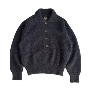 BATONER / 퓨어 모헤어 100% 크롭 폴로