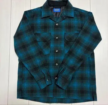 Back Number 옴브레 체크 보드 셔츠 블루