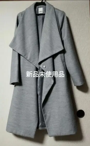 그레이 롱 코트 미사용 새상품