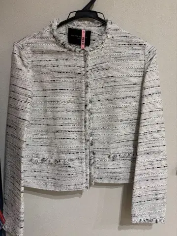 유나이티드 애로우즈 UNITED ARROWS 트위드 노카라 자켓