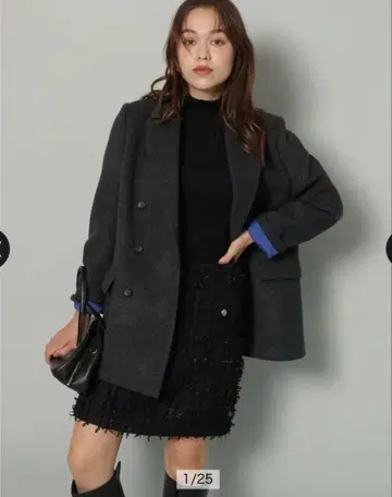 새상품 Arpege story 아르페쥬 스토리 트위드 미니 스커트