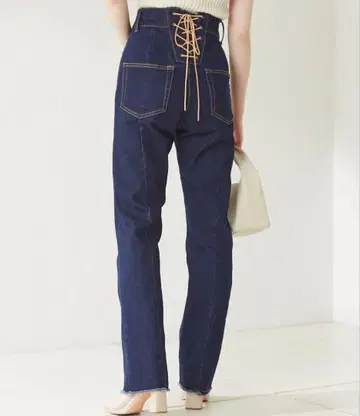 chico 레이스업 청바지