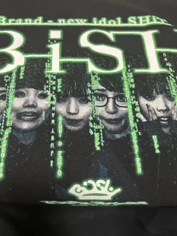 BiSH FR2 그래픽 프린트 맨투맨 블랙 (M)