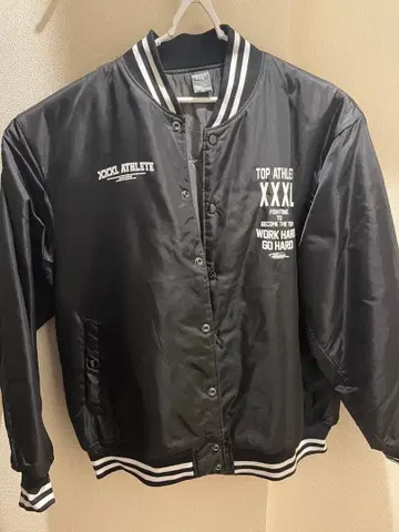 XXXL ATHLETE 바시티 자켓 블랙 XL