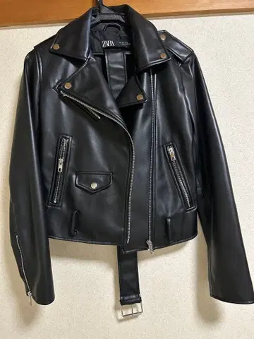 ZARA 인조 가죽 라이더 자켓 S