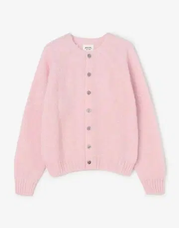 MORRIS & SONS 브러시드 크루넥 가디건