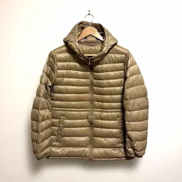 단종 유니클로 울트라 라이트 다운 파카 여성용 XL 베이지 브라운