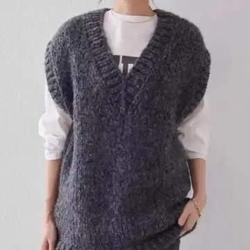 Whim Gazette 핸드 니트 V 풀오버
