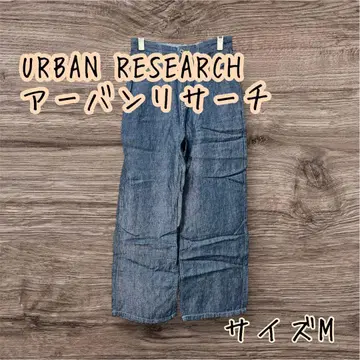 URBAN RESEARCH 어반 리서치 린넨 데님 와이드 팬츠 36
