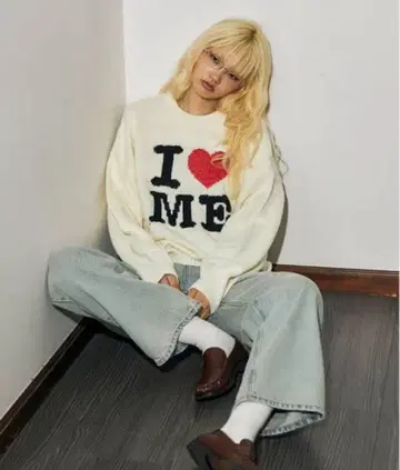 ACLENT 로고 자카드 라메 니트