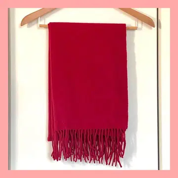캐시미어 대형 스톨 레드 빨간색