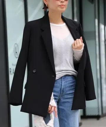 [ 미사용 새상품 ] Deuxieme Class 울 더블 크로스 자켓