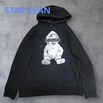 스타 리안 새상품급 후드티 블랙 컬러 사이즈 M STAR LEAN