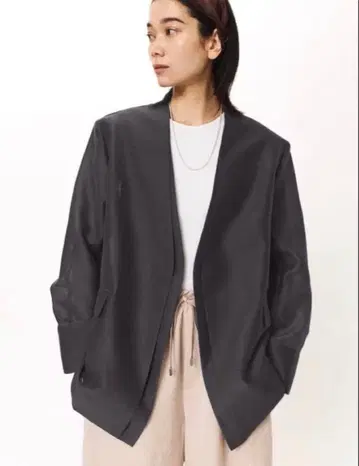 새상품급 스터링 루어 r컬러리스 시어 자켓