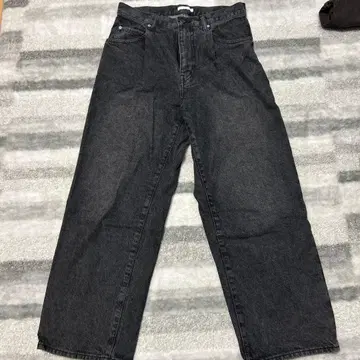 WYM 블랙 와이드 팬츠