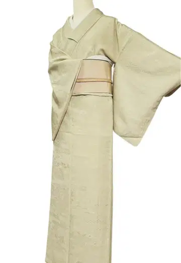 유48 기모노 코몬 이중 기모노 꽃 물흐름 순수 실크 새상품급