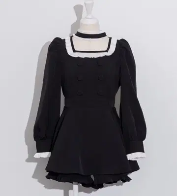 pium 피 크로스 초커 도리 셋업 블랙