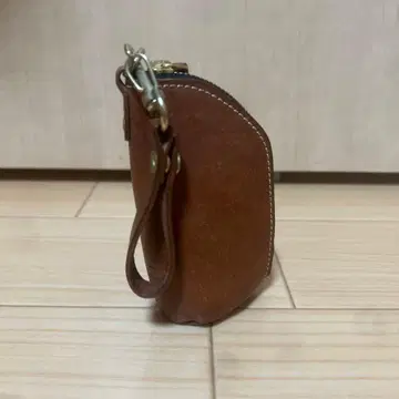 Ryu 천연 가죽 가죽 키케이스 브라운