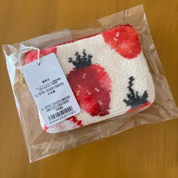 페이러 키 & 카드 파우치 러브러리 스트로베리 도트