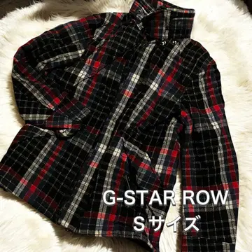 G-STAR RAW 체크 셔츠 자켓 S 사이즈 구제 의류 블랙 z