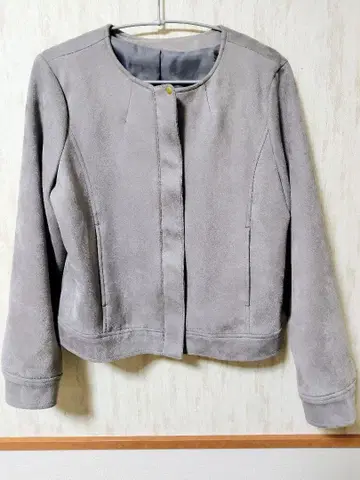 노카라 자켓 스웨이드풍 L